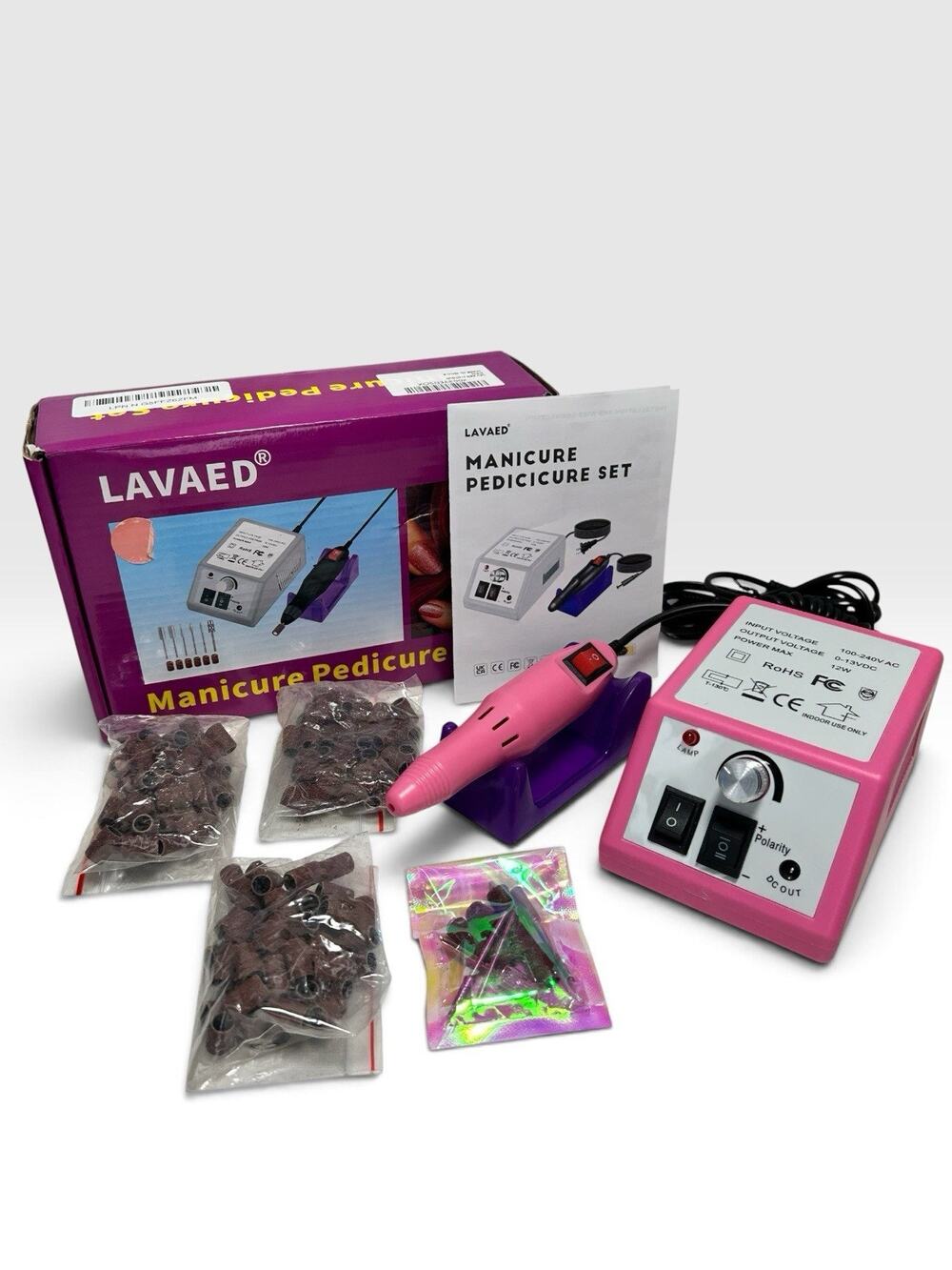 OB Electric Nail File Drill Manicure Machine Art Acrylic Pedicure Tool Set Kit